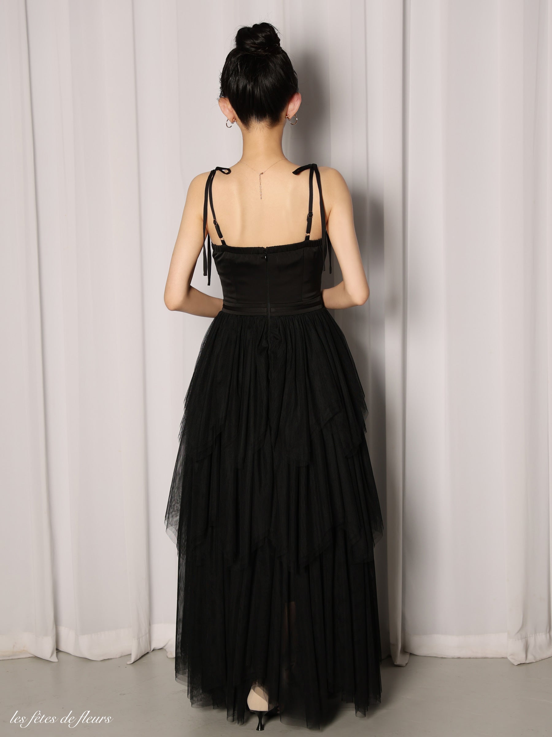 【Lサイズあり】luxe tulle long dress(LF4636)