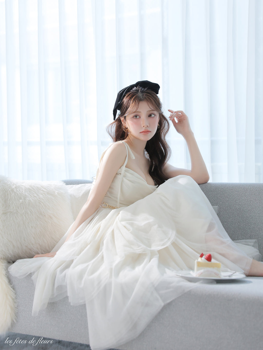 【Lサイズあり】luxe tulle long dress(LF4636)