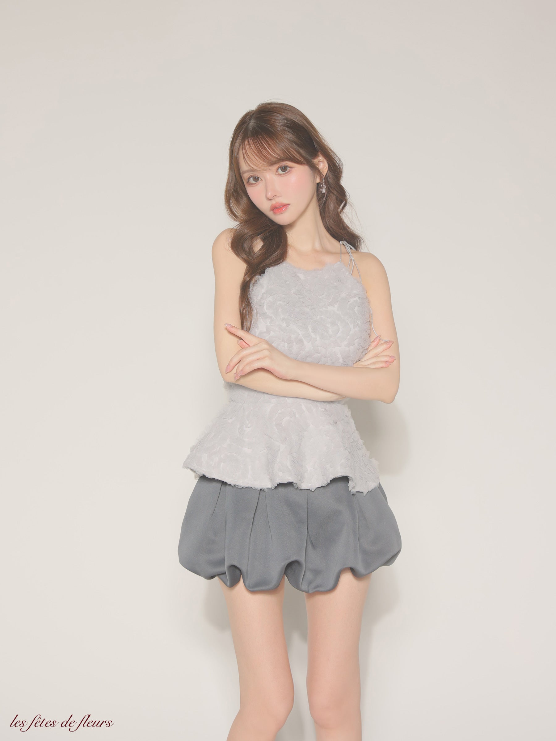 【XSサイズあり】fleurs tulle setup dress(LF4638)