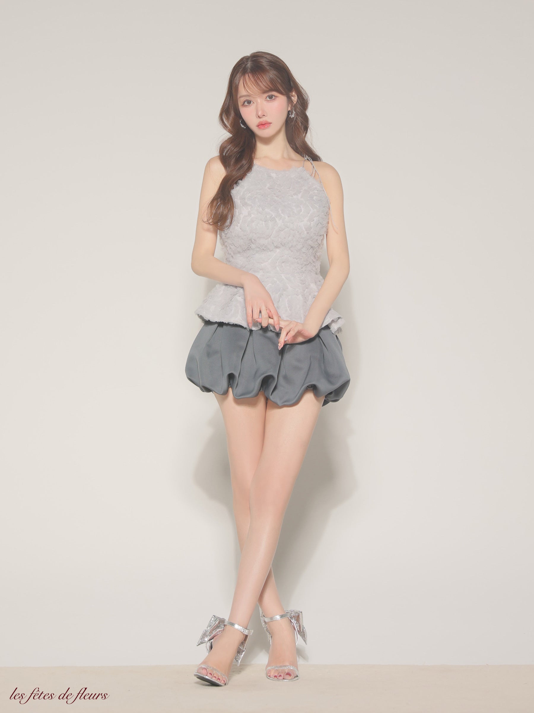 【XSサイズあり】fleurs tulle setup dress(LF4638)