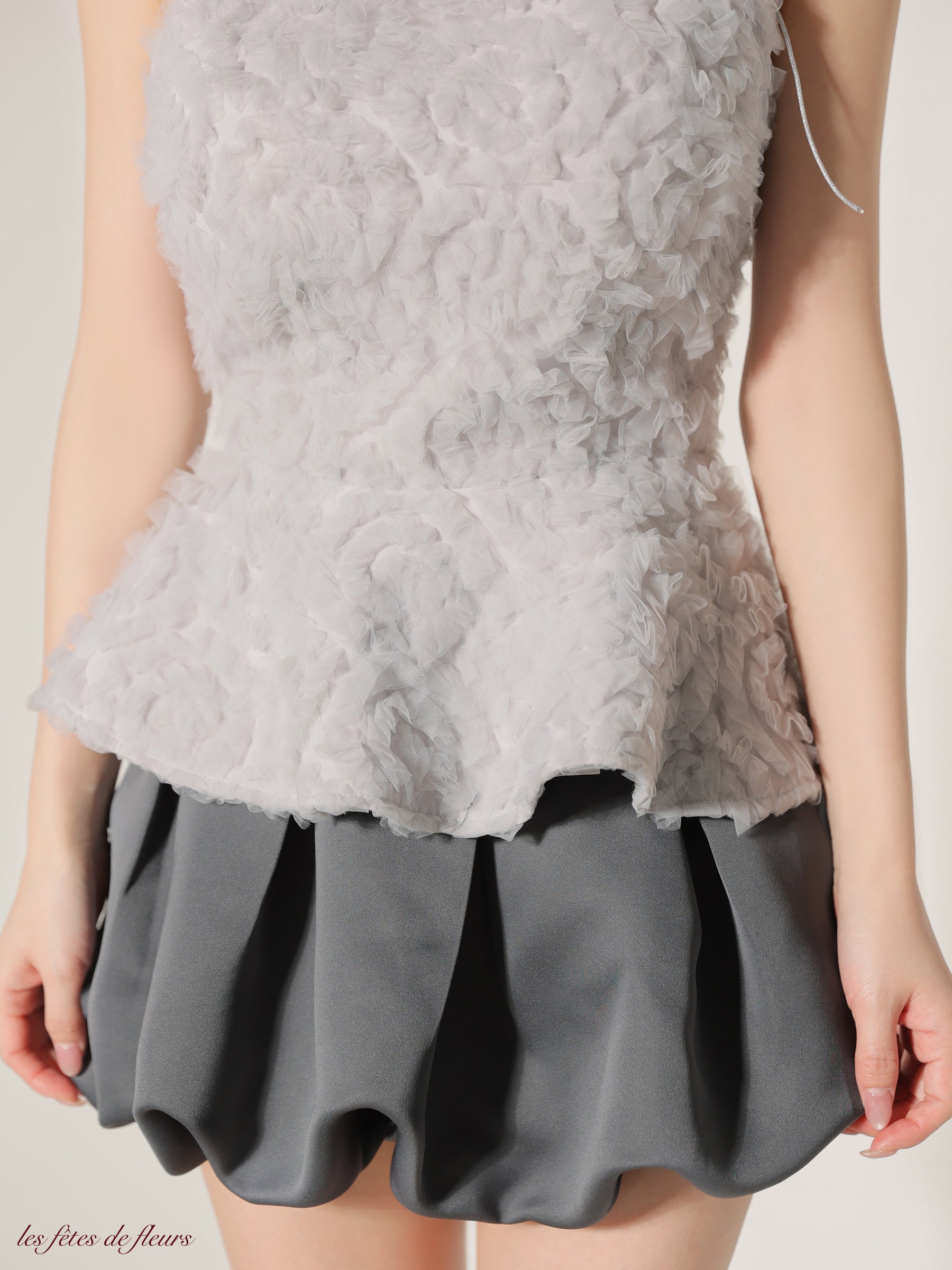 【XSサイズあり】fleurs tulle setup dress(LF4638)