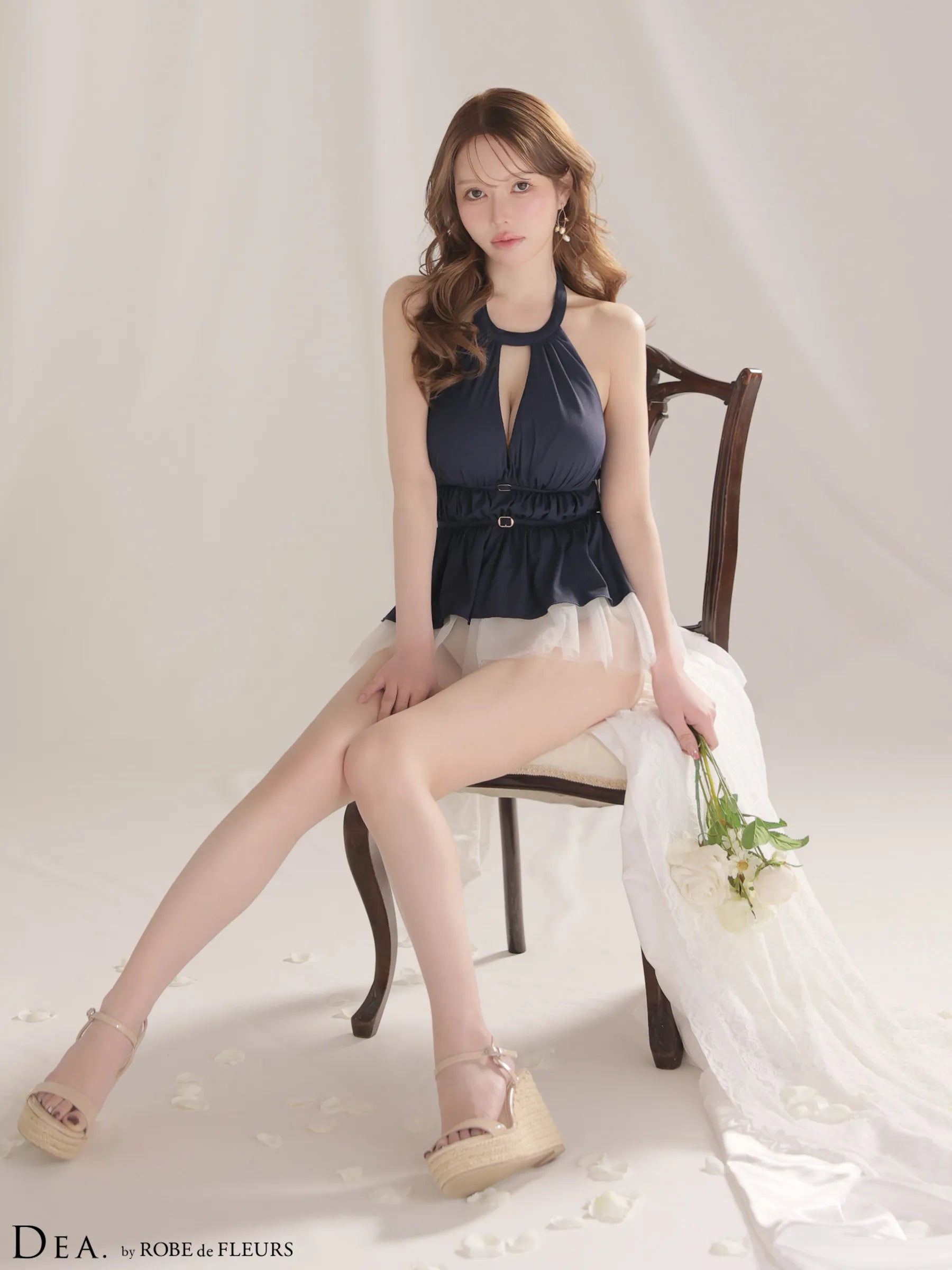 【水着】Airy Tulle Layered Swimwear（DE4660）【返品不可】