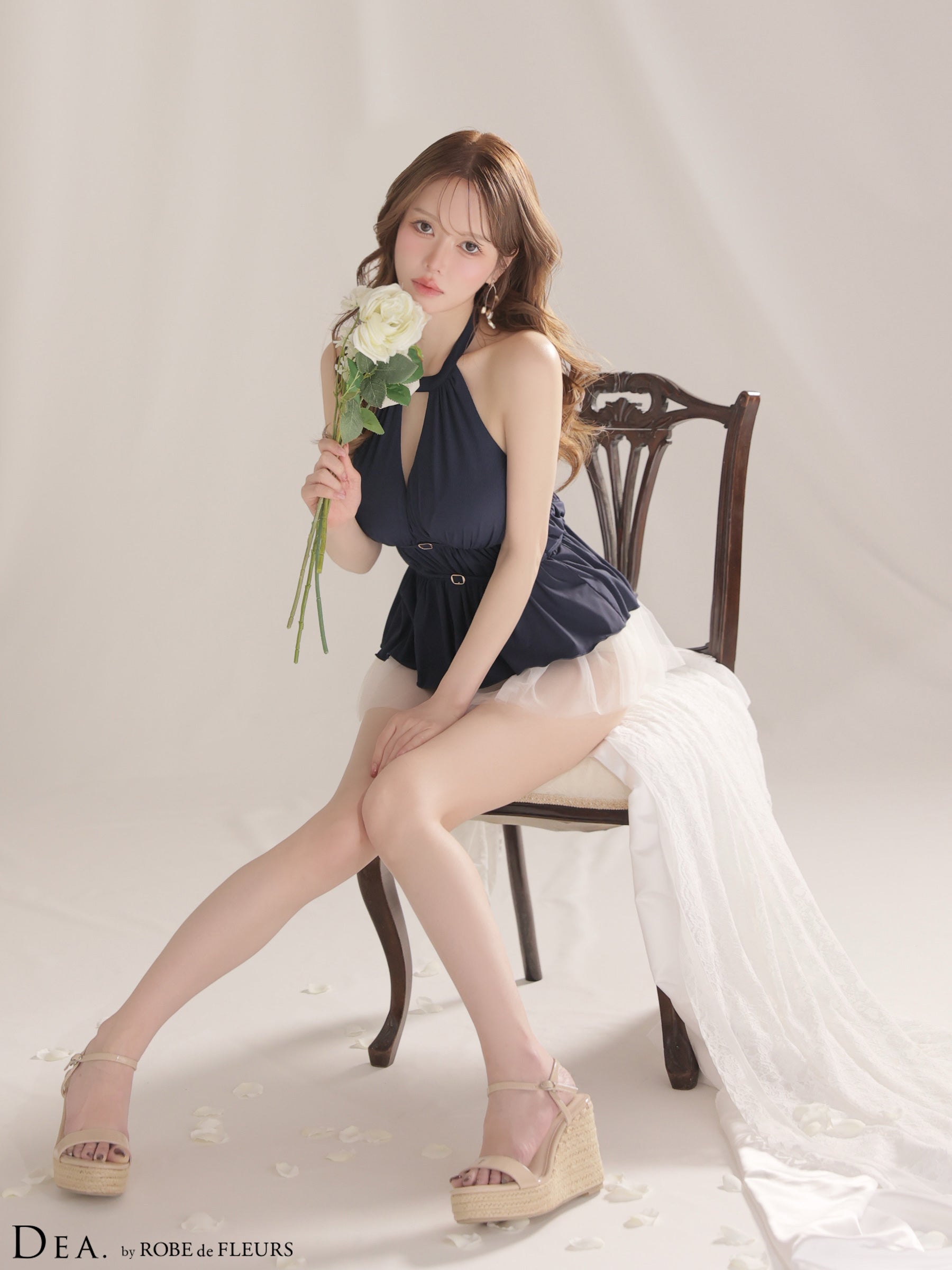 【水着】Airy Tulle Layered Swimwear（DE4660）【返品不可】