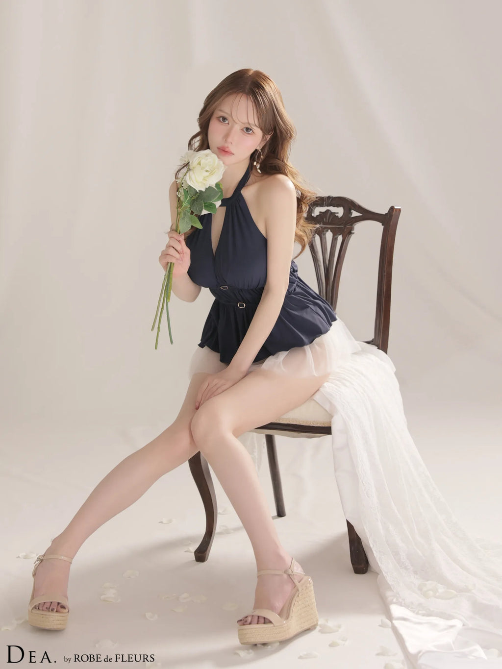 【水着】Airy Tulle Layered Swimwear（DE4660）【返品不可】