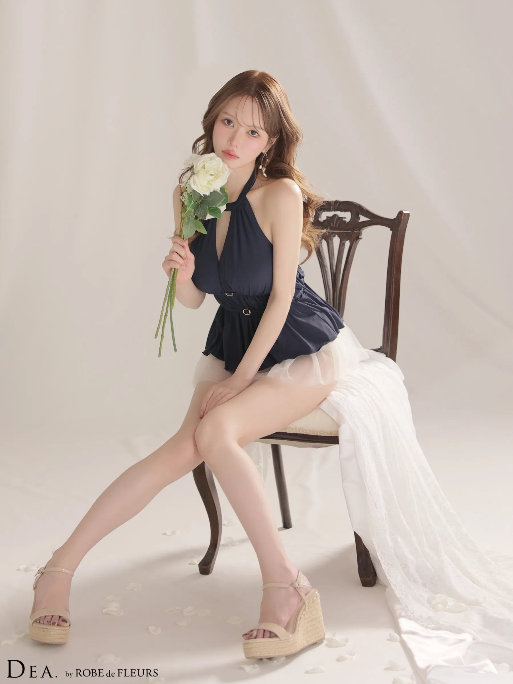 【水着】Airy Tulle Layered Swimwear（DE4660）【返品不可】