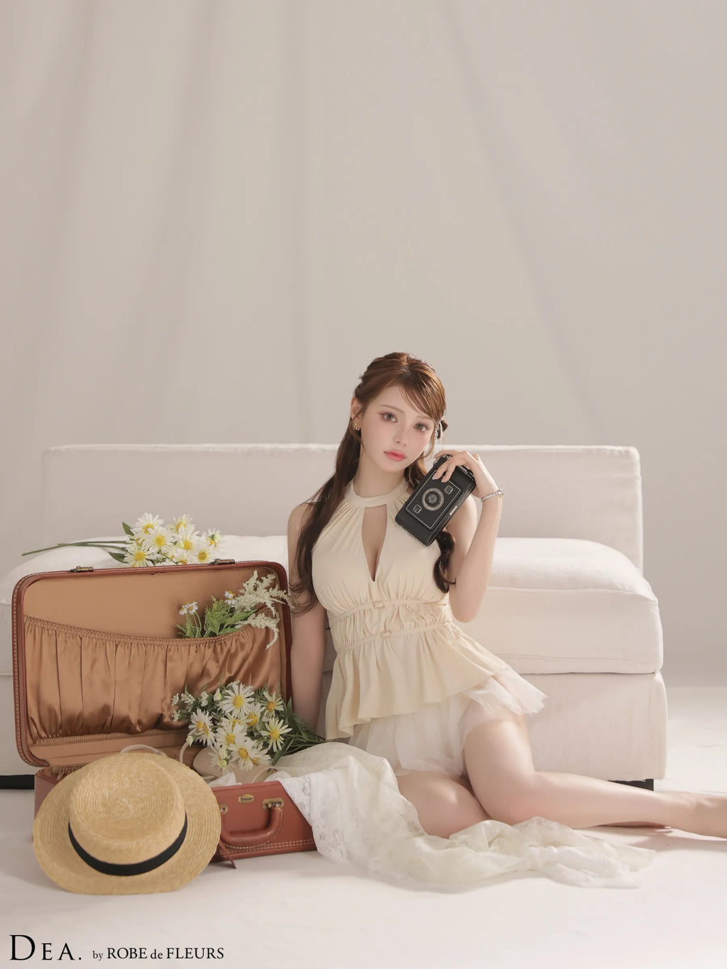 【水着】Airy Tulle Layered Swimwear（DE4660）【返品不可】
