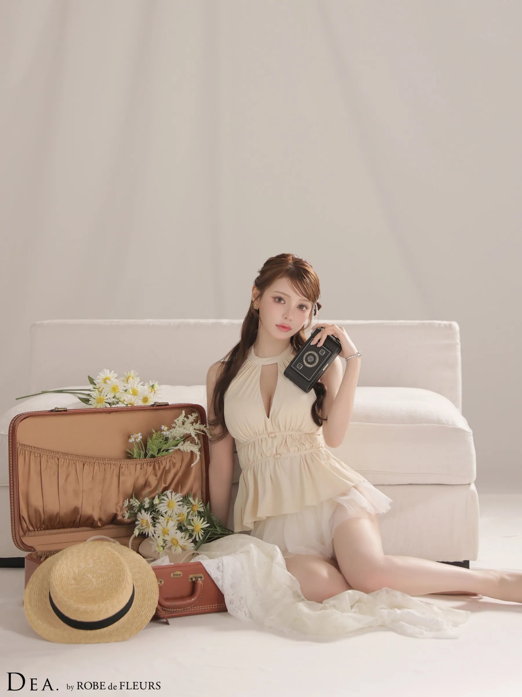 【水着】Airy Tulle Layered Swimwear（DE4660）【返品不可】