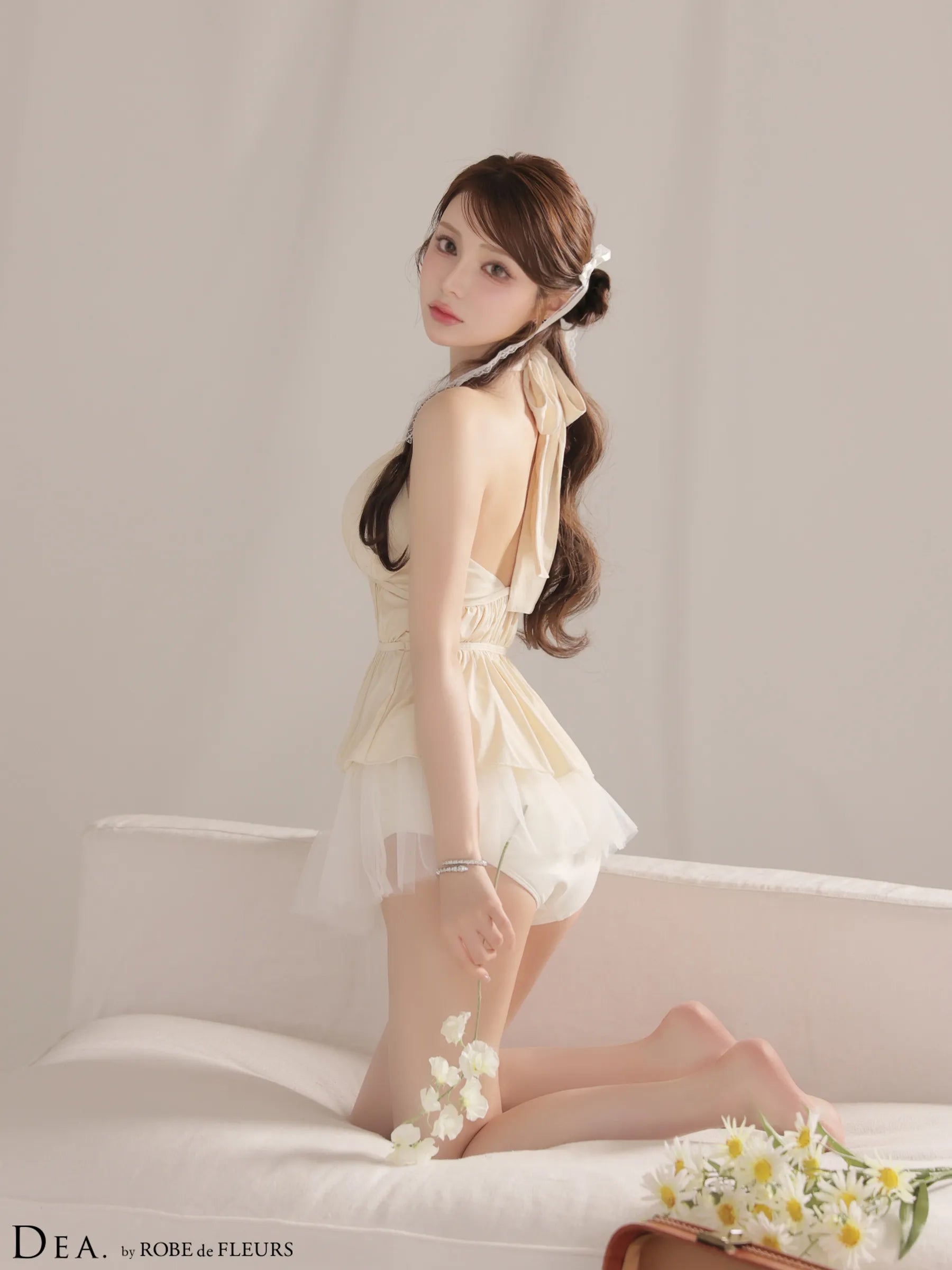 【水着】Airy Tulle Layered Swimwear（DE4660）【返品不可】
