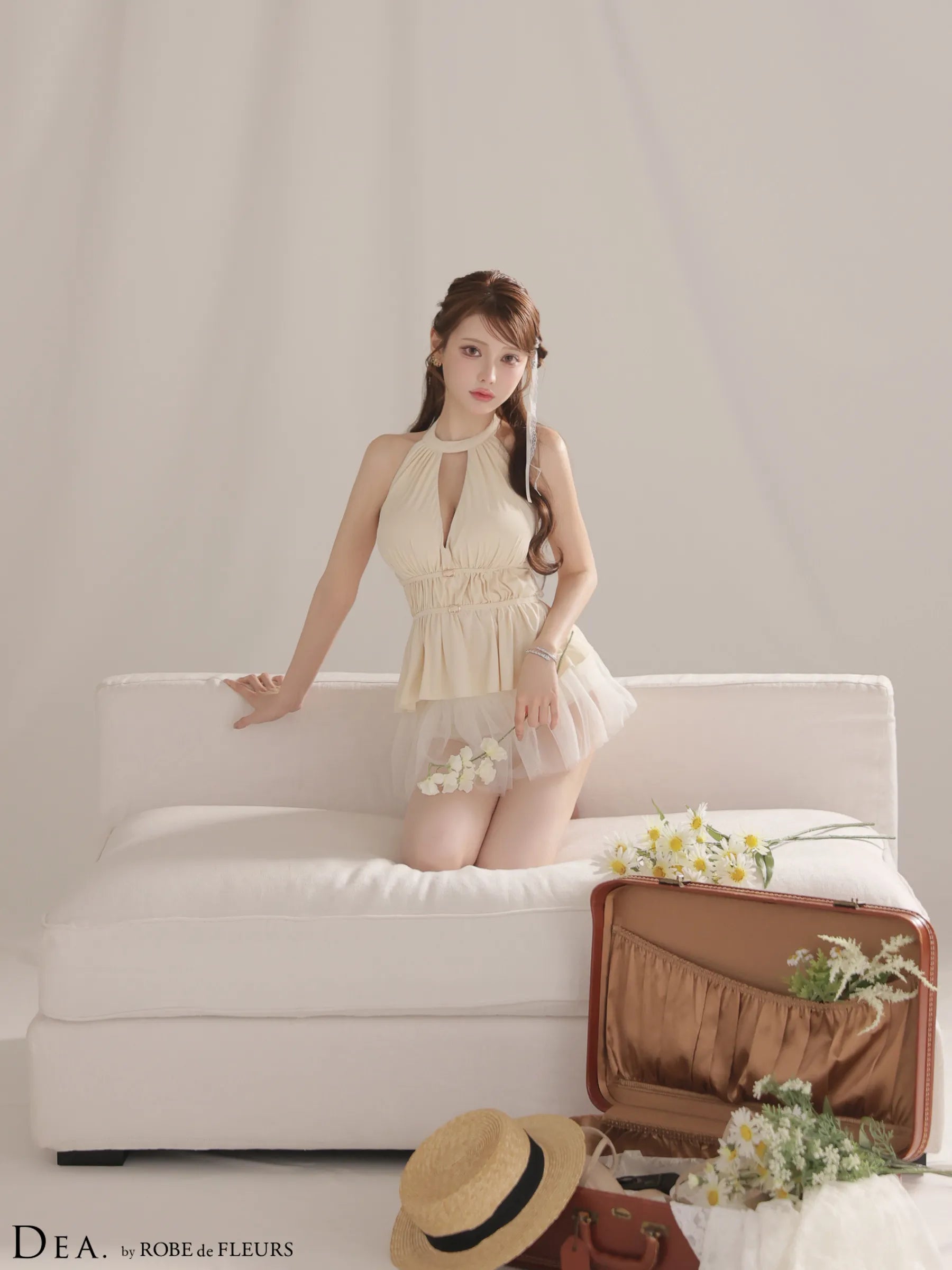 【水着】Airy Tulle Layered Swimwear（DE4660）【返品不可】