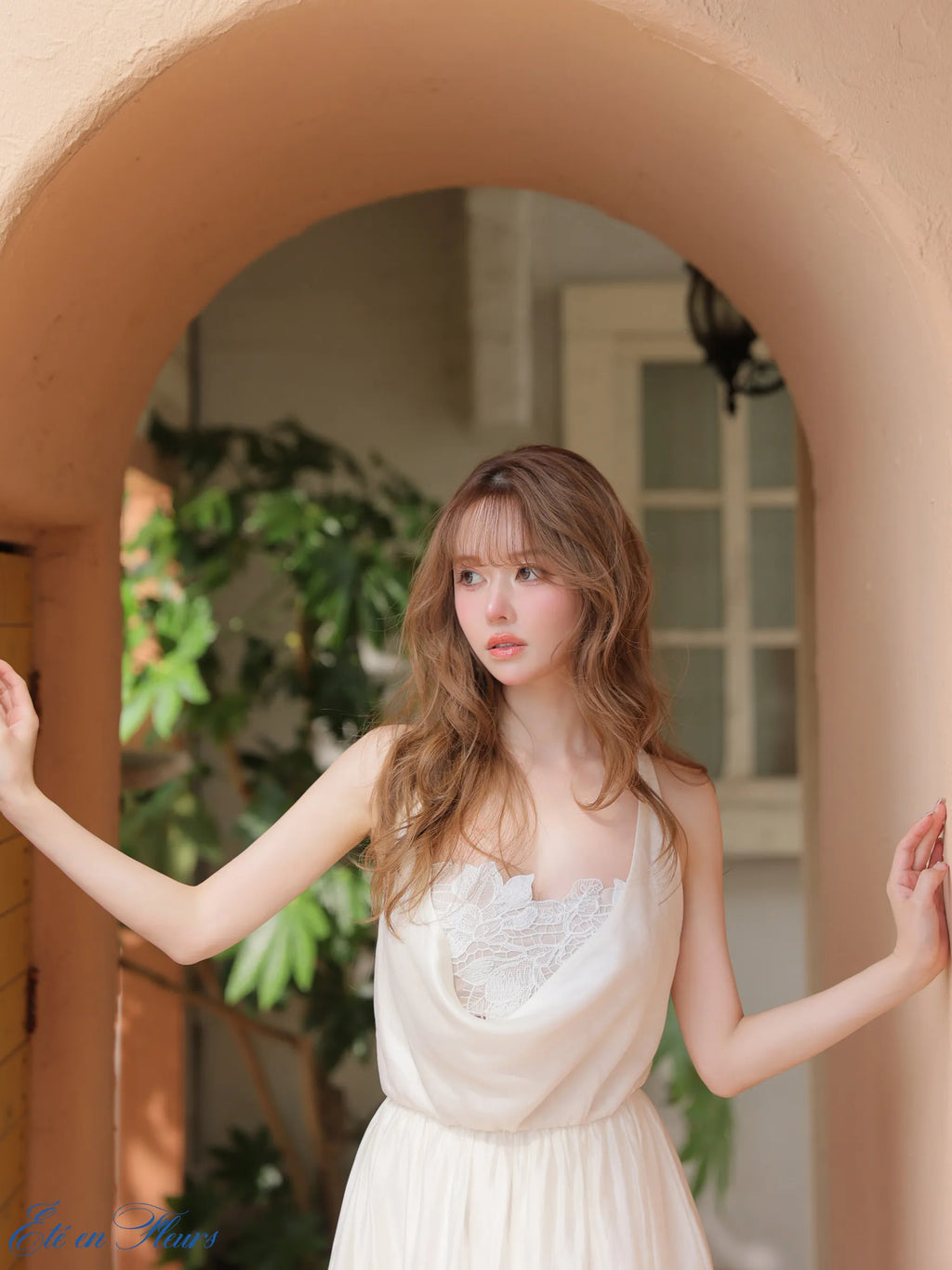 Drape tiered long dress(VC4677)