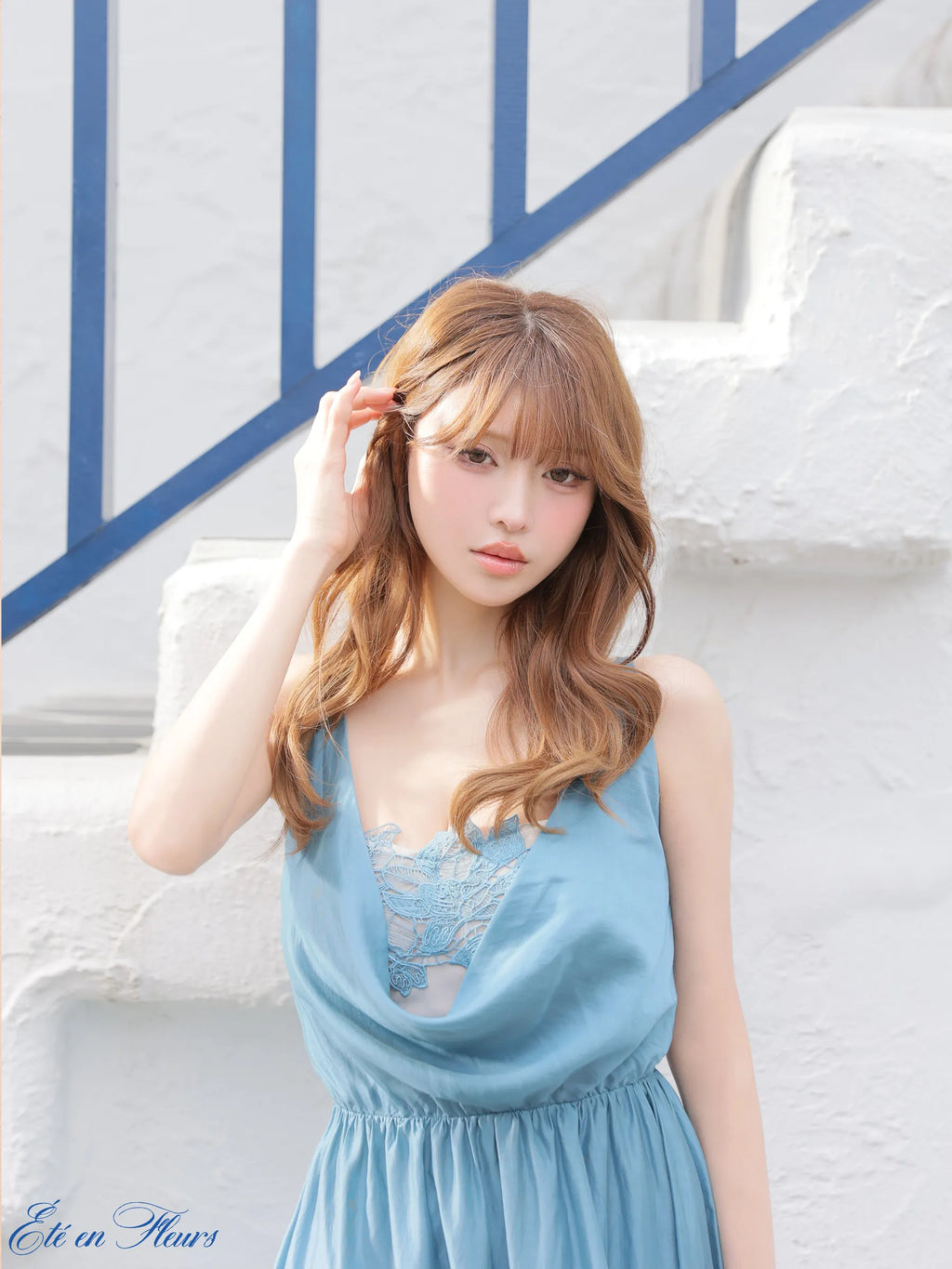 Drape tiered long dress(VC4677)