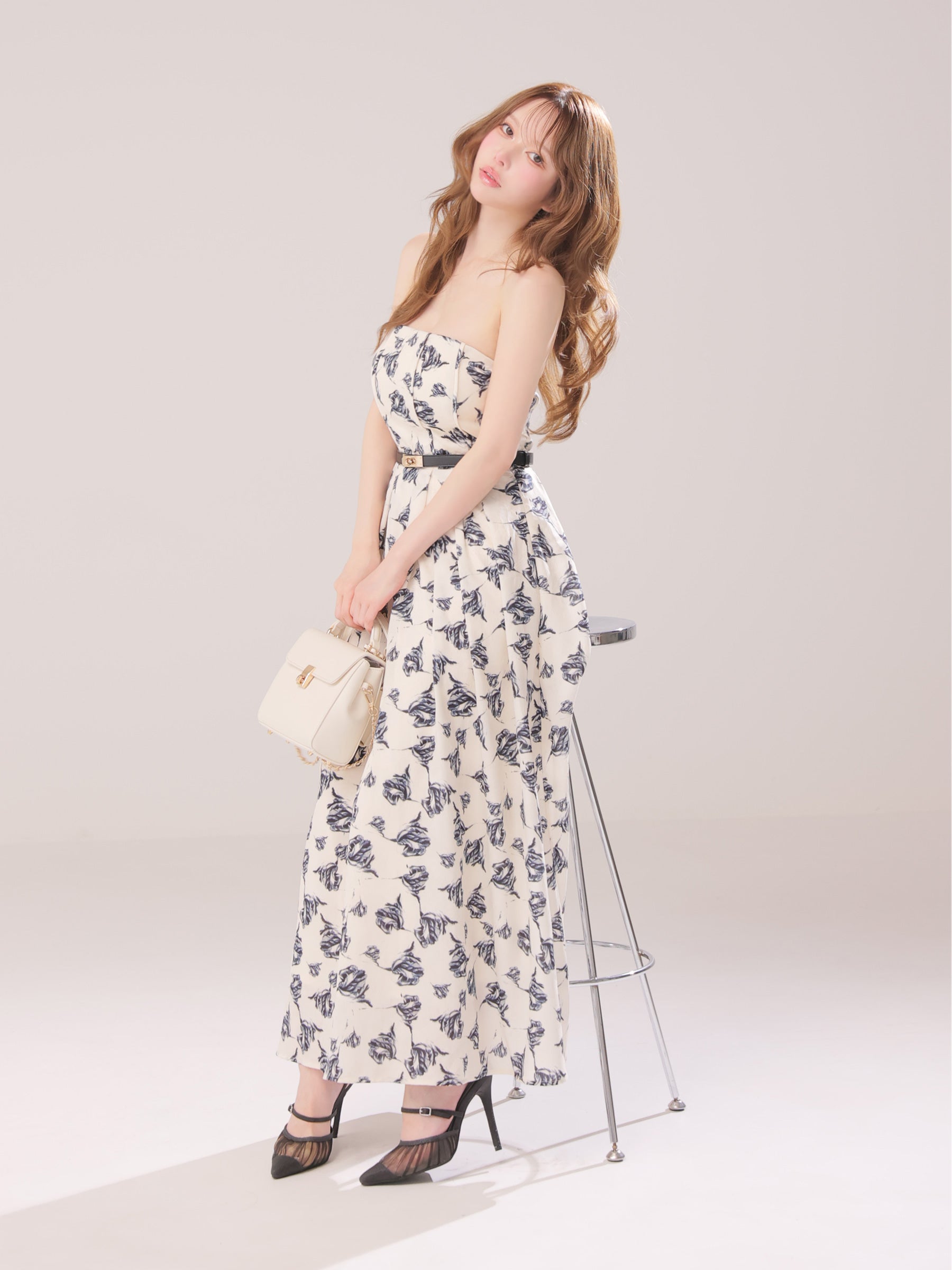 【XS〜Lサイズあり】Flower bear long dress(VC4678)