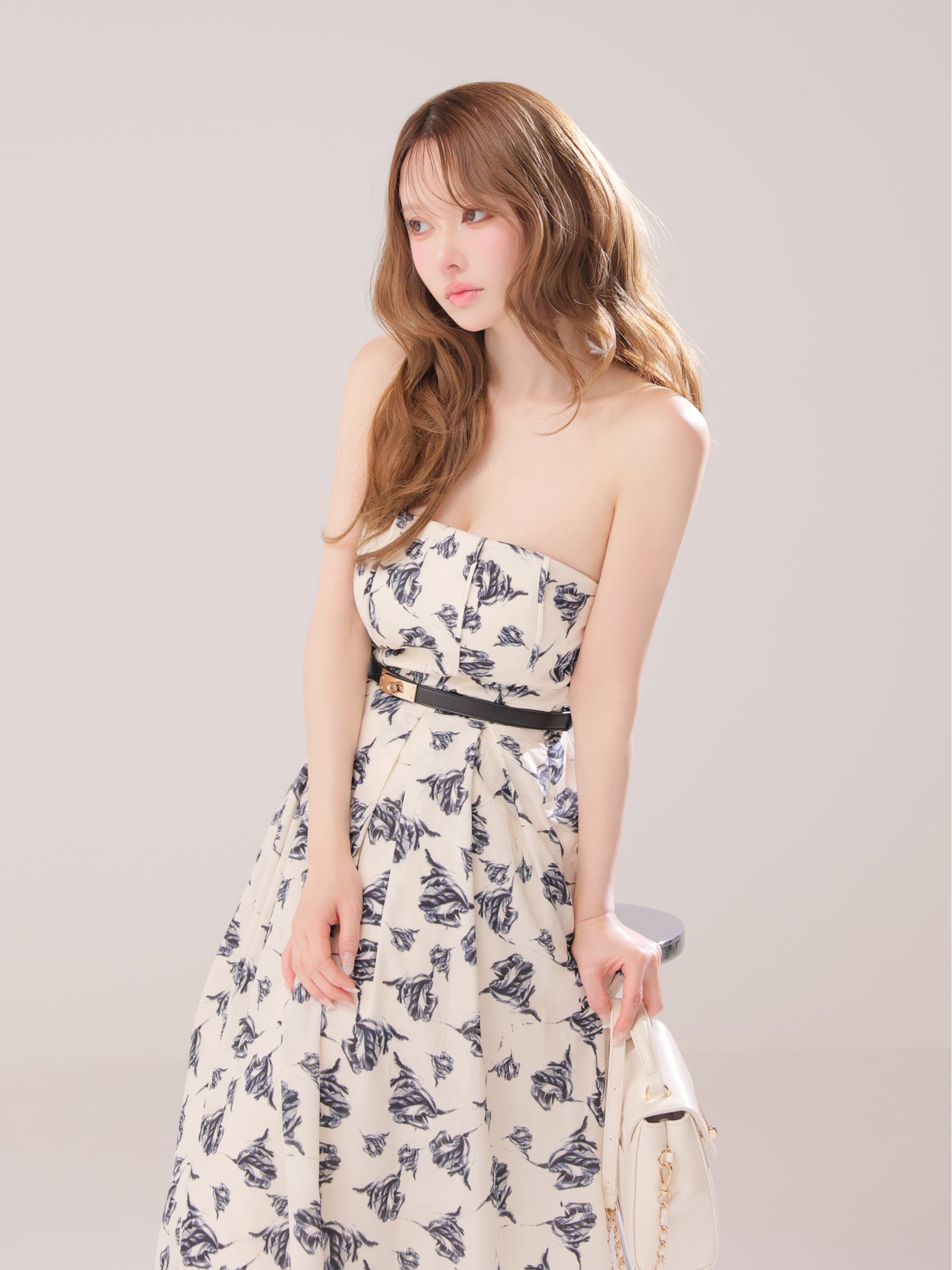 【XS〜Lサイズあり】Flower bear long dress(VC4678)