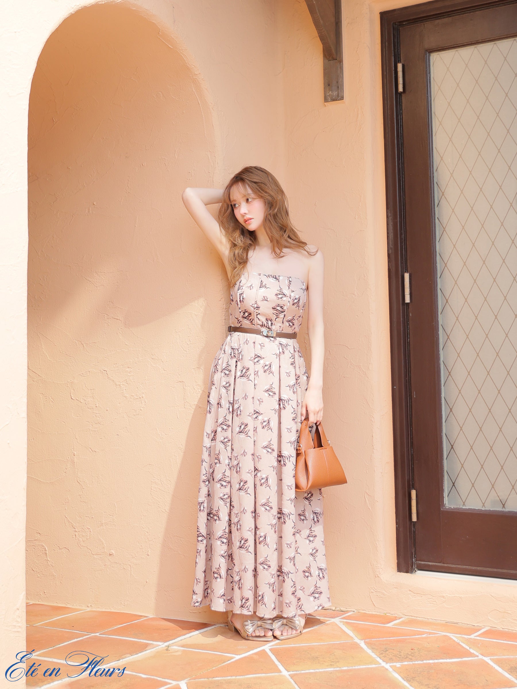 【XS〜Lサイズあり】Flower bear long dress(VC4678)