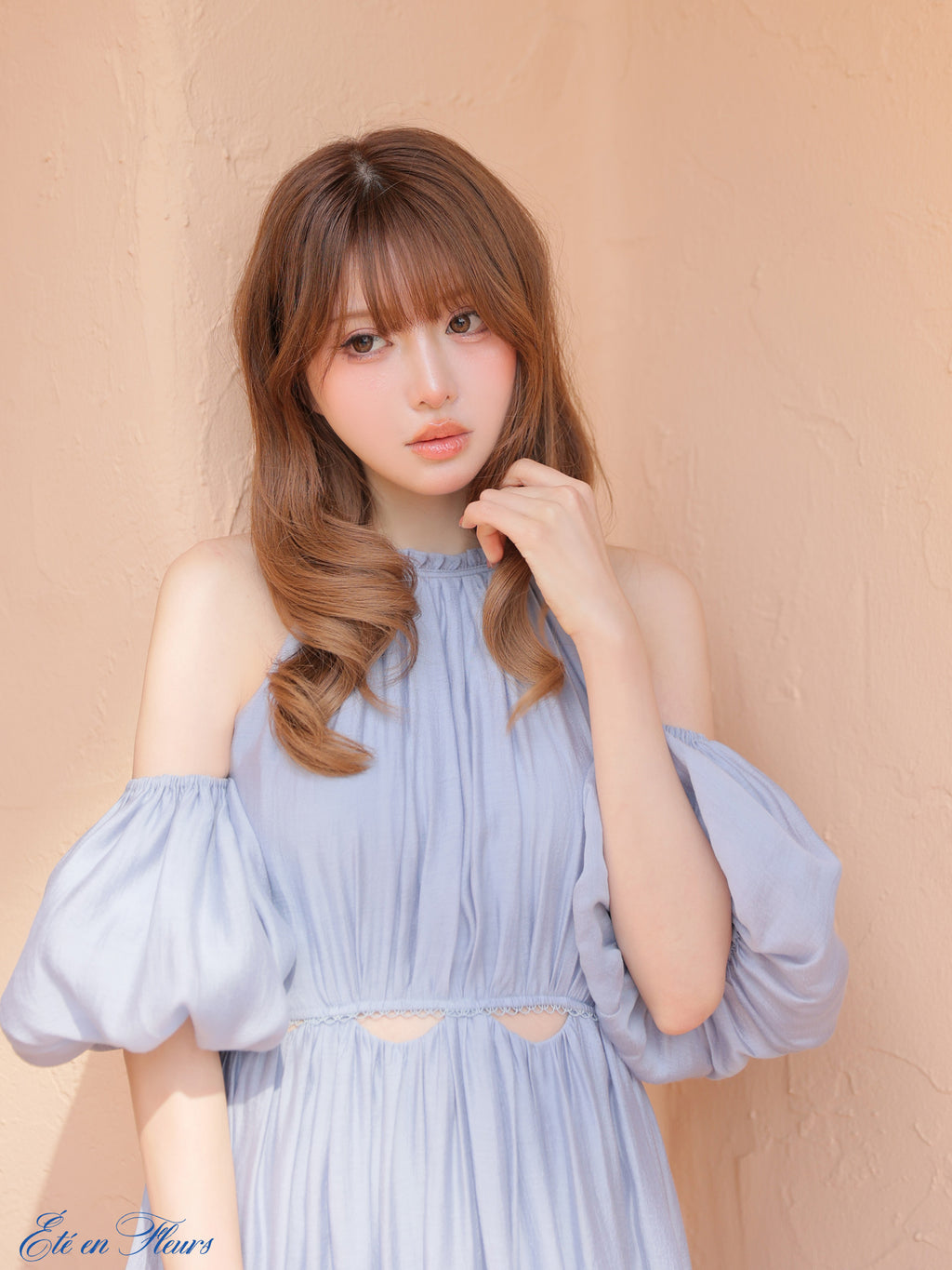 ★予約商品★【7月上旬頃入荷予定】【XS〜Lサイズあり】Puff sleeve tuck frill long dress(VC4681)