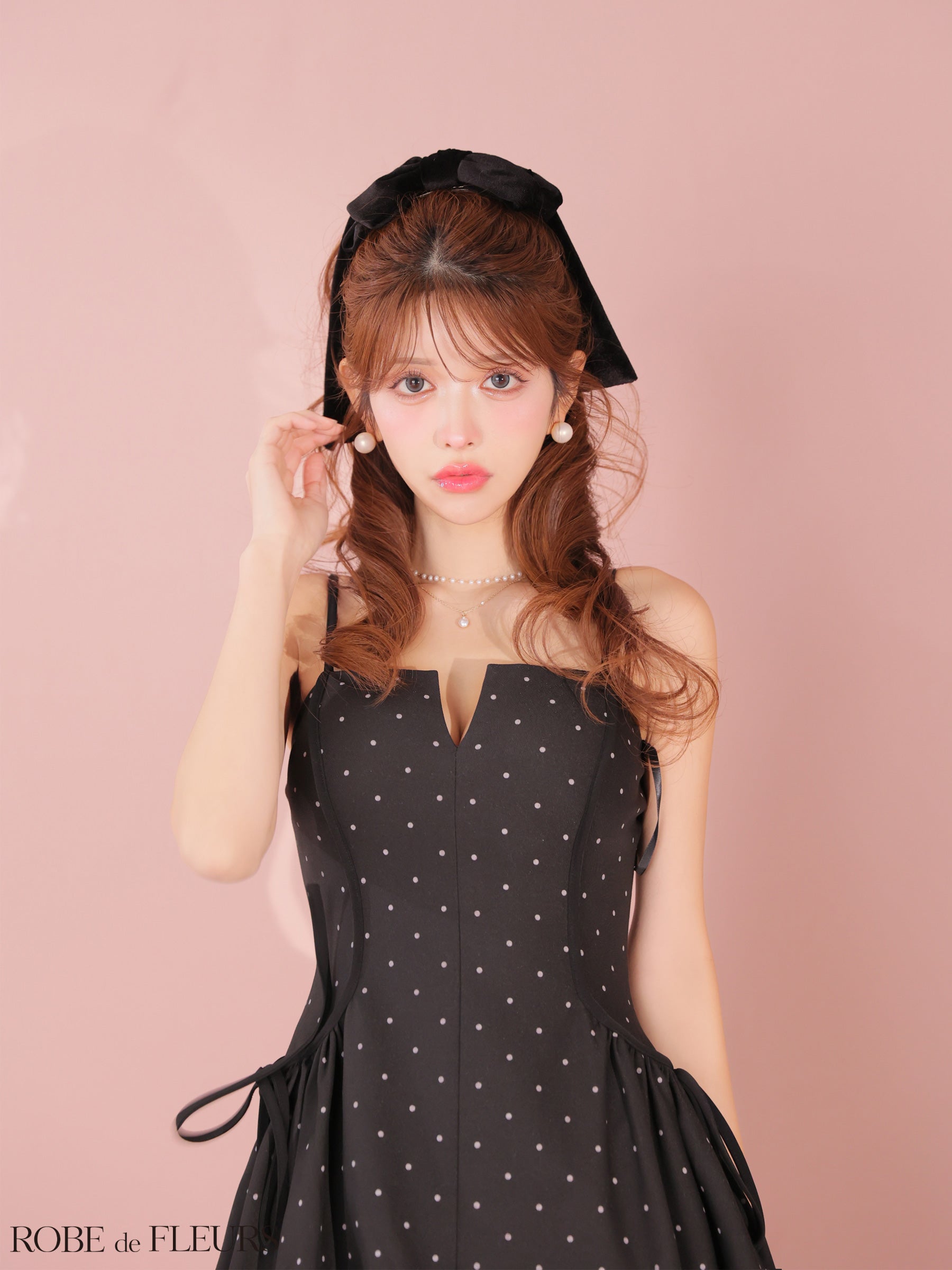 ★予約商品★【7月上旬頃入荷予定】【XSサイズあり】ドット柄バルーンミニキャバドレス (fm4702)