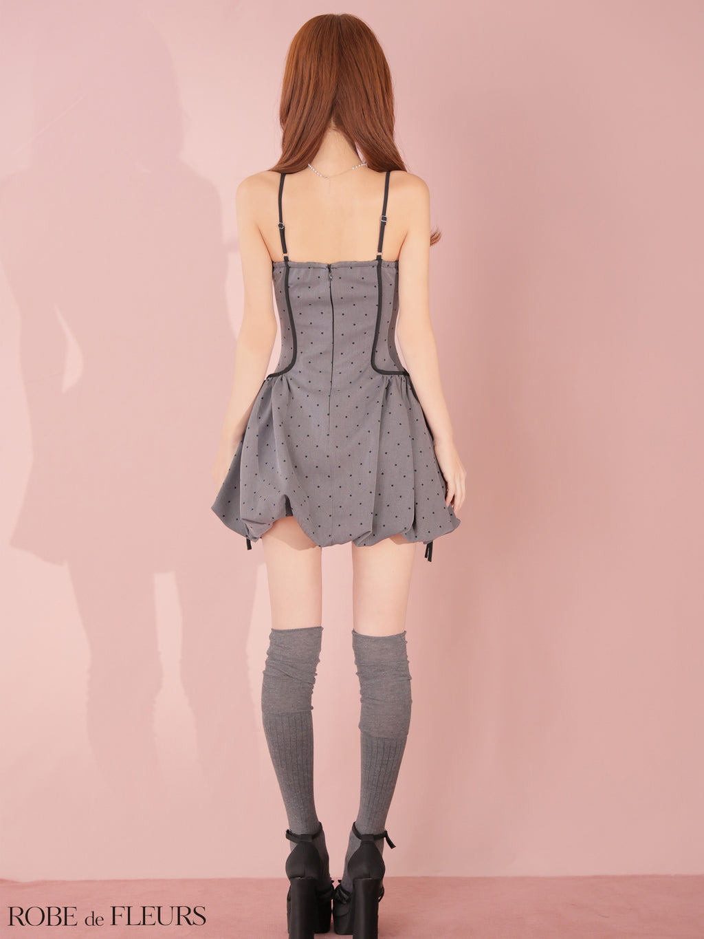 ★予約商品★【7月上旬頃入荷予定】【XSサイズあり】ドット柄バルーンミニキャバドレス (fm4702)