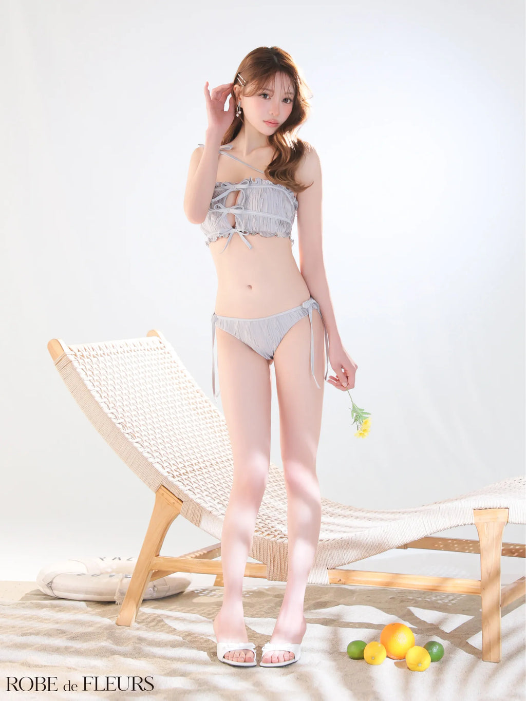 即日発送可能【水着】Noir Ribbon Frill Swimwear（fm4904）【返品不可】
