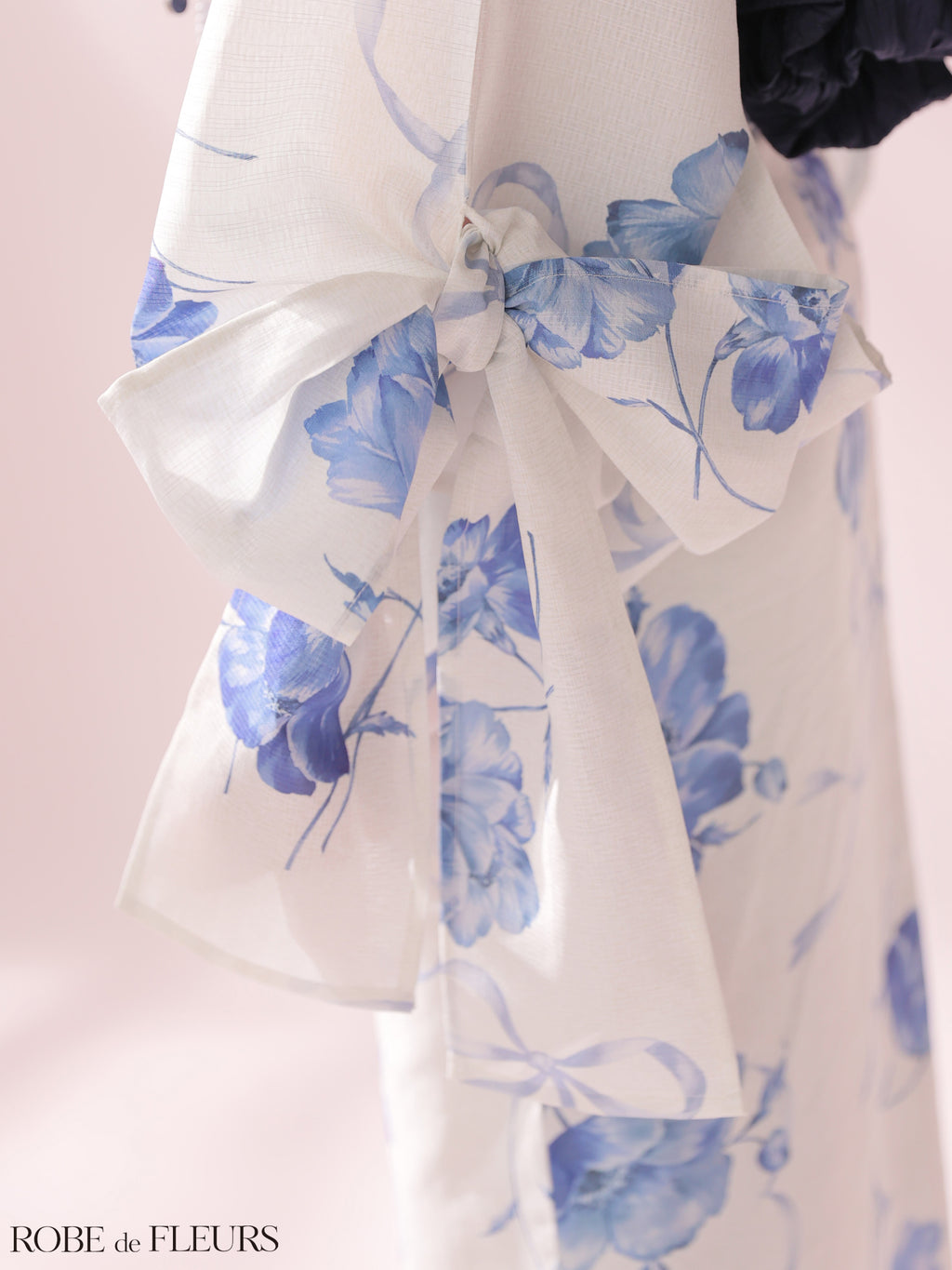 【浴衣】ROBE de FLEURS Ribbon Sleeve Flower Yukata（fm4910）