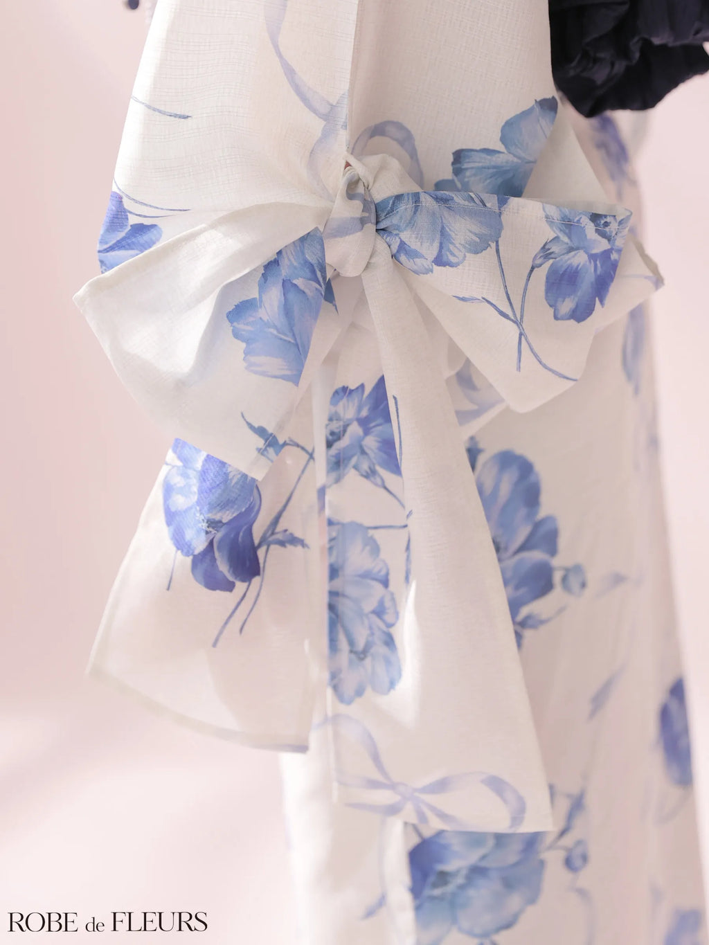 【浴衣】ROBE de FLEURS Ribbon Sleeve Flower Yukata（fm4910）