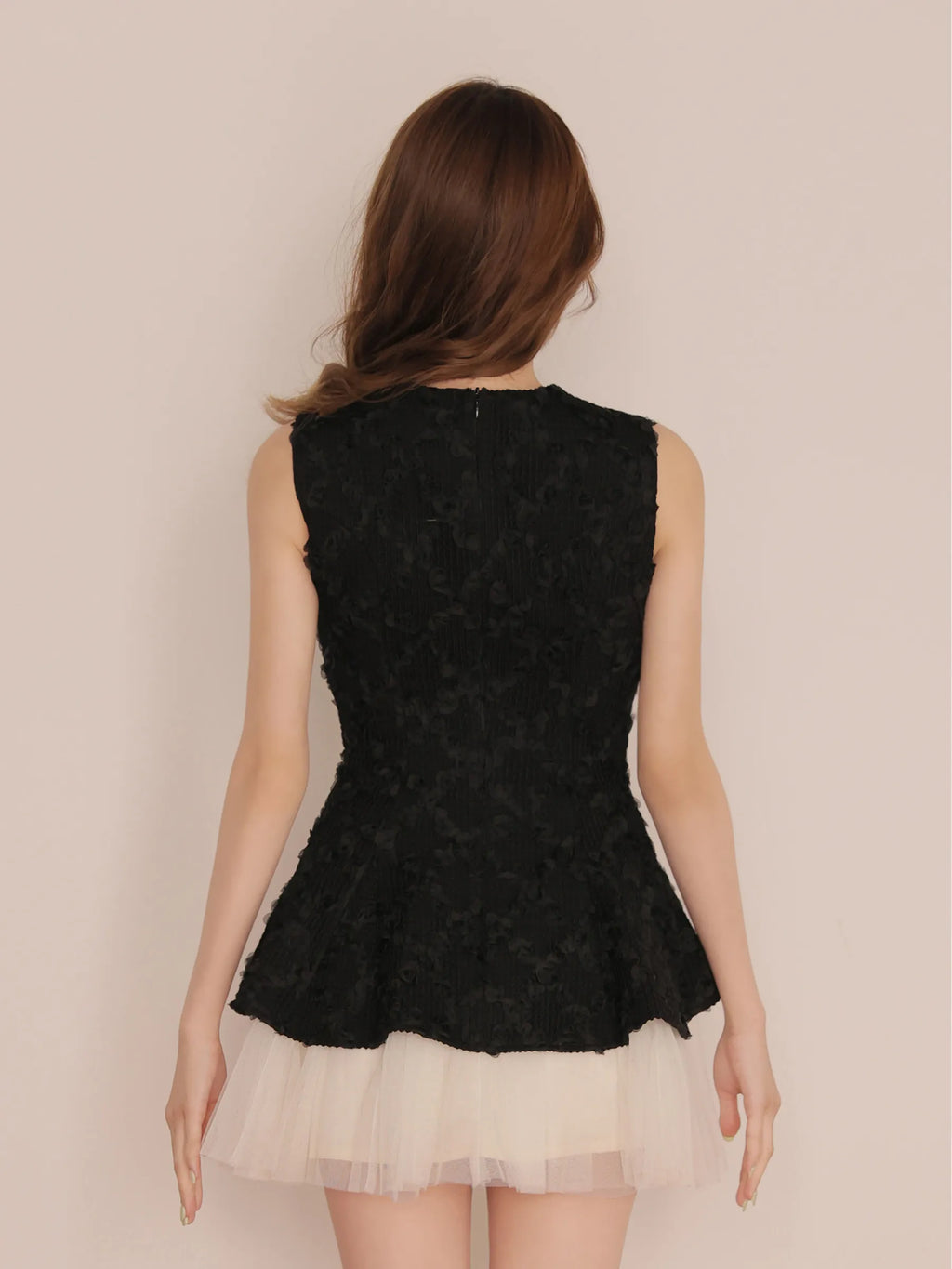 【予約】チェックレースツイルぺプラムミニキャバドレス (DE4916)