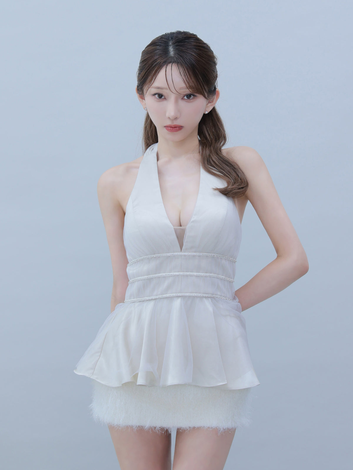 【予約】Swan Veil Dress  (anier5101)