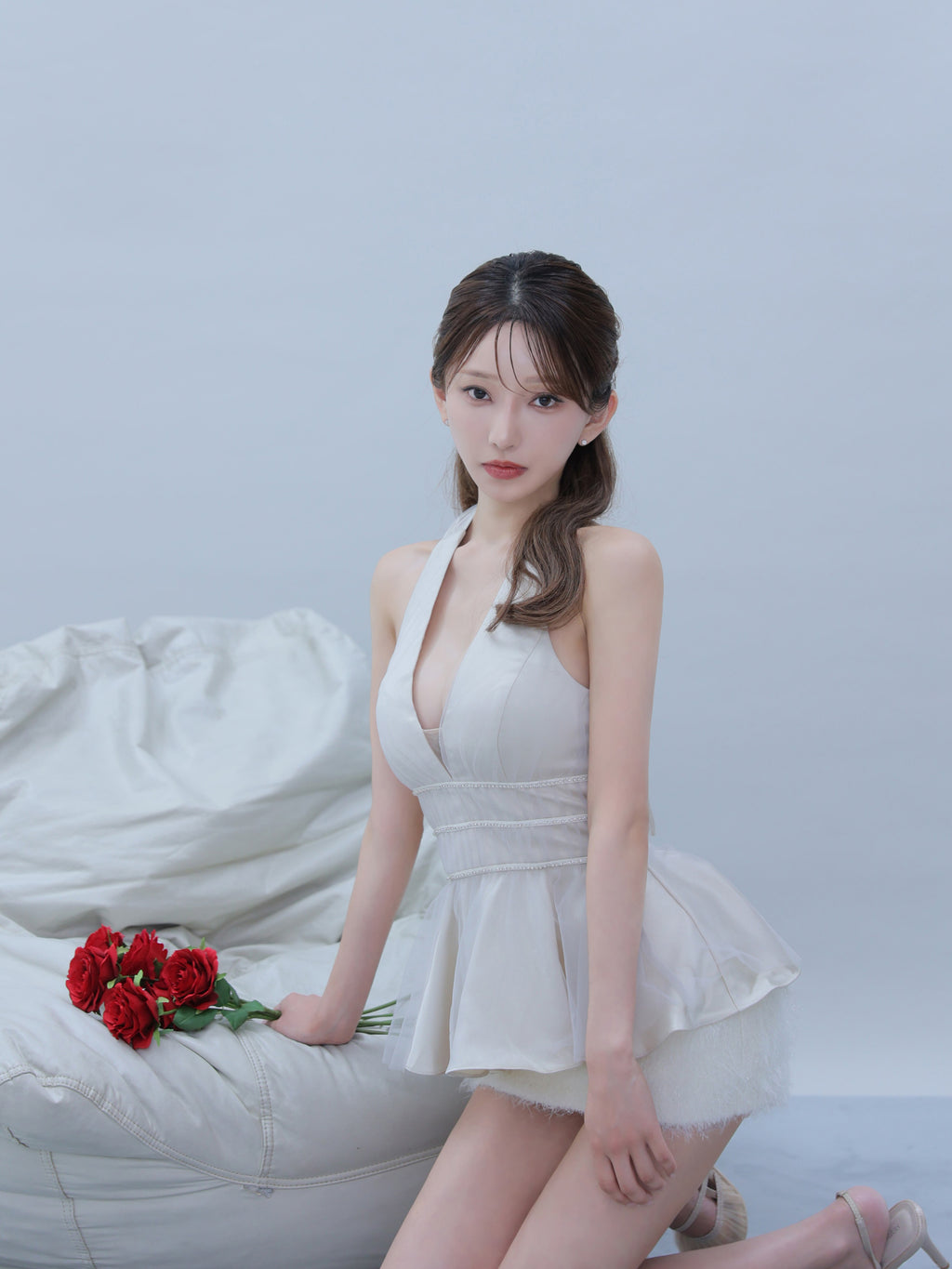 【予約】Swan Veil Dress  (anier5101)