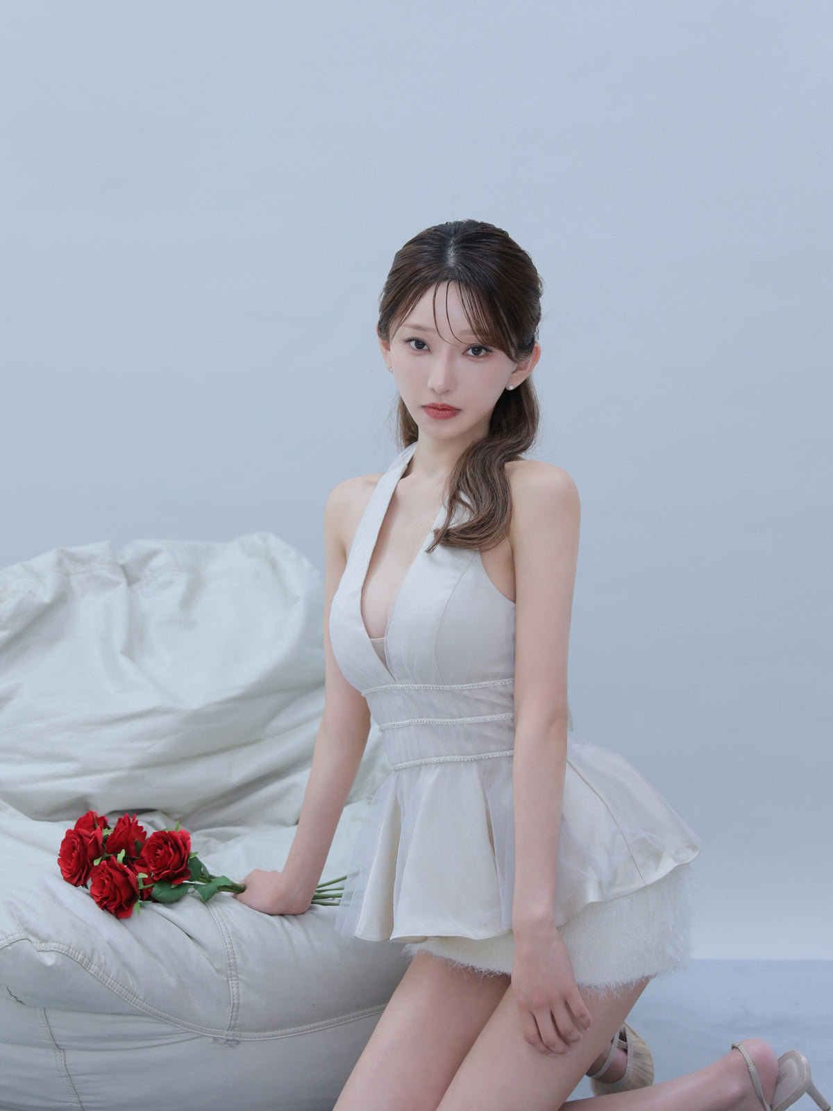 【予約】Swan Veil Dress  (anier5101)