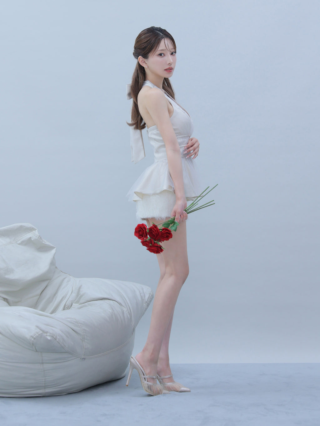 【予約】Swan Veil Dress  (anier5101)