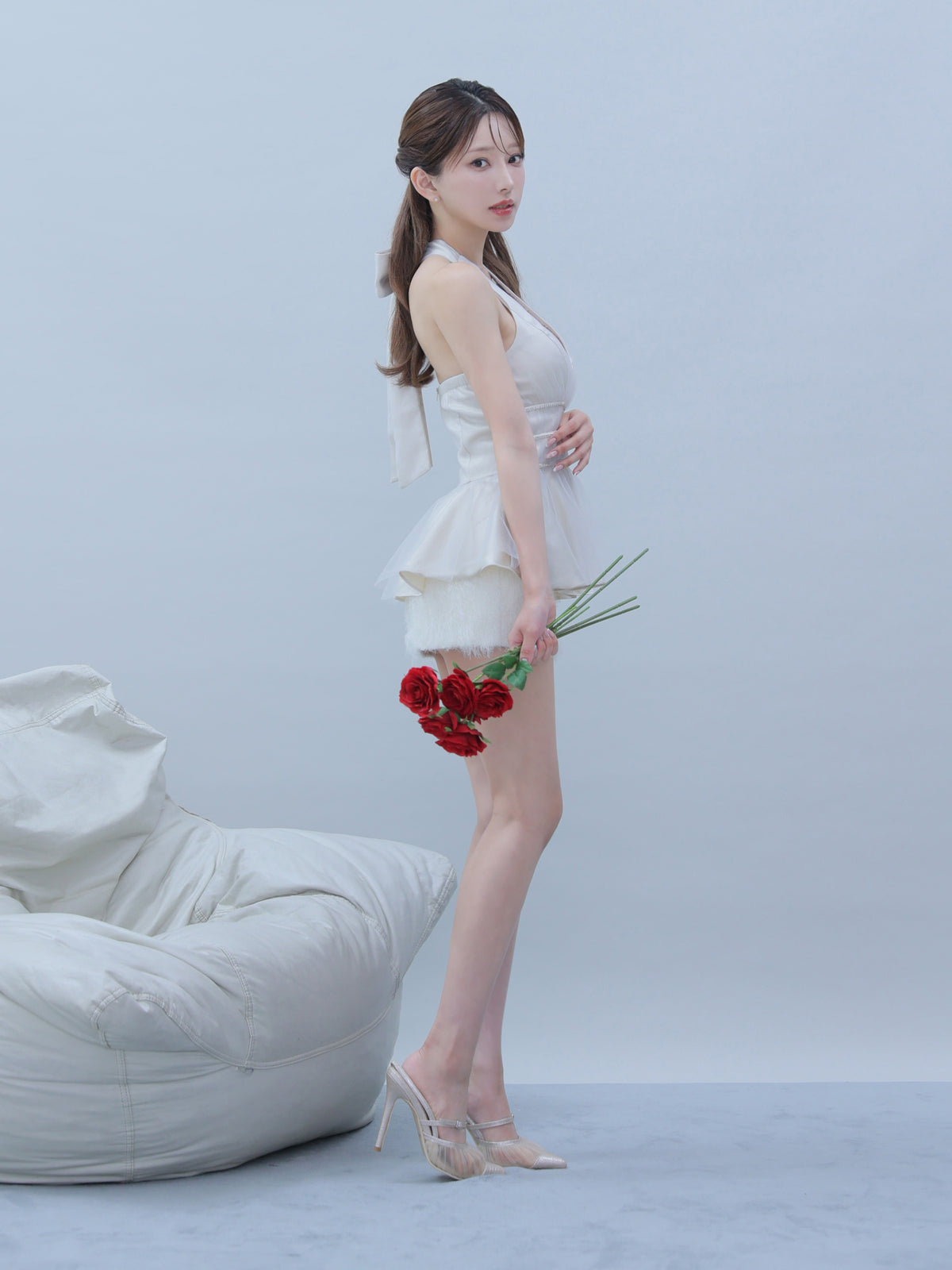 【予約】Swan Veil Dress  (anier5101)