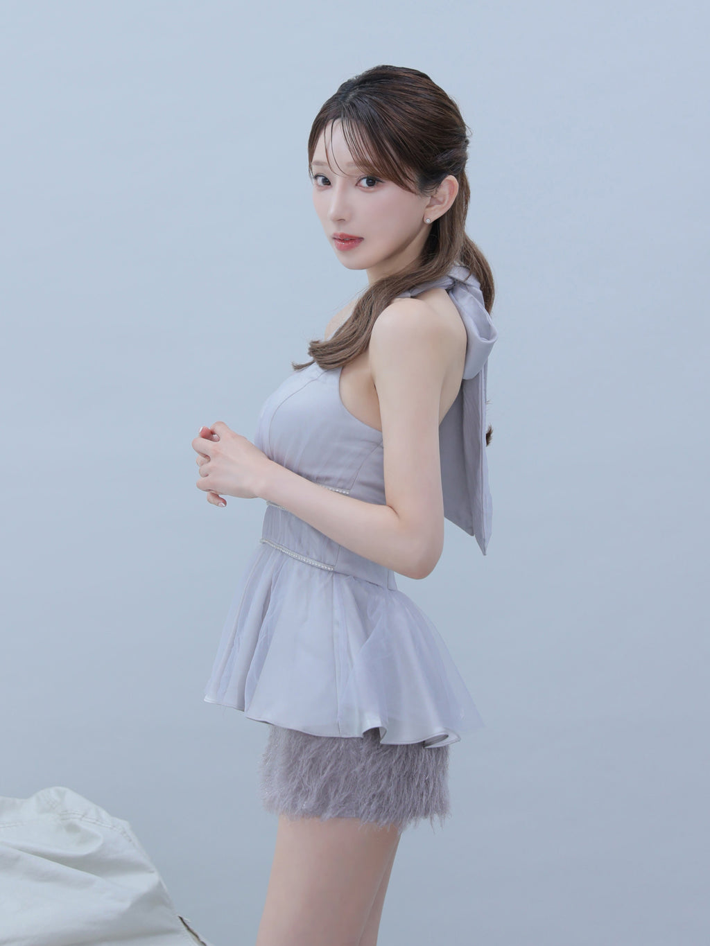【予約】Swan Veil Dress  (anier5101)