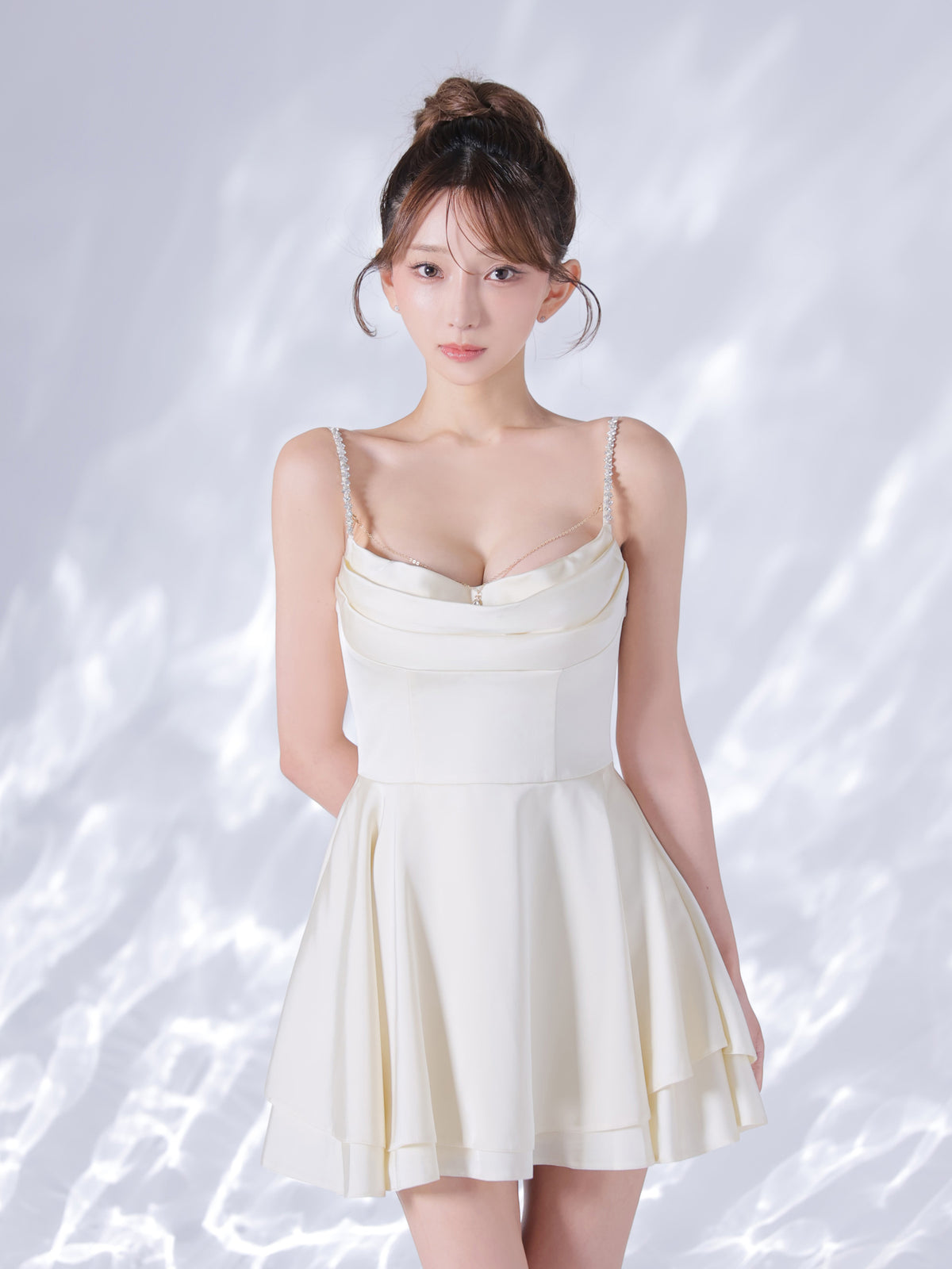 【予約】Teardrop Drape Dress  (anier5117)