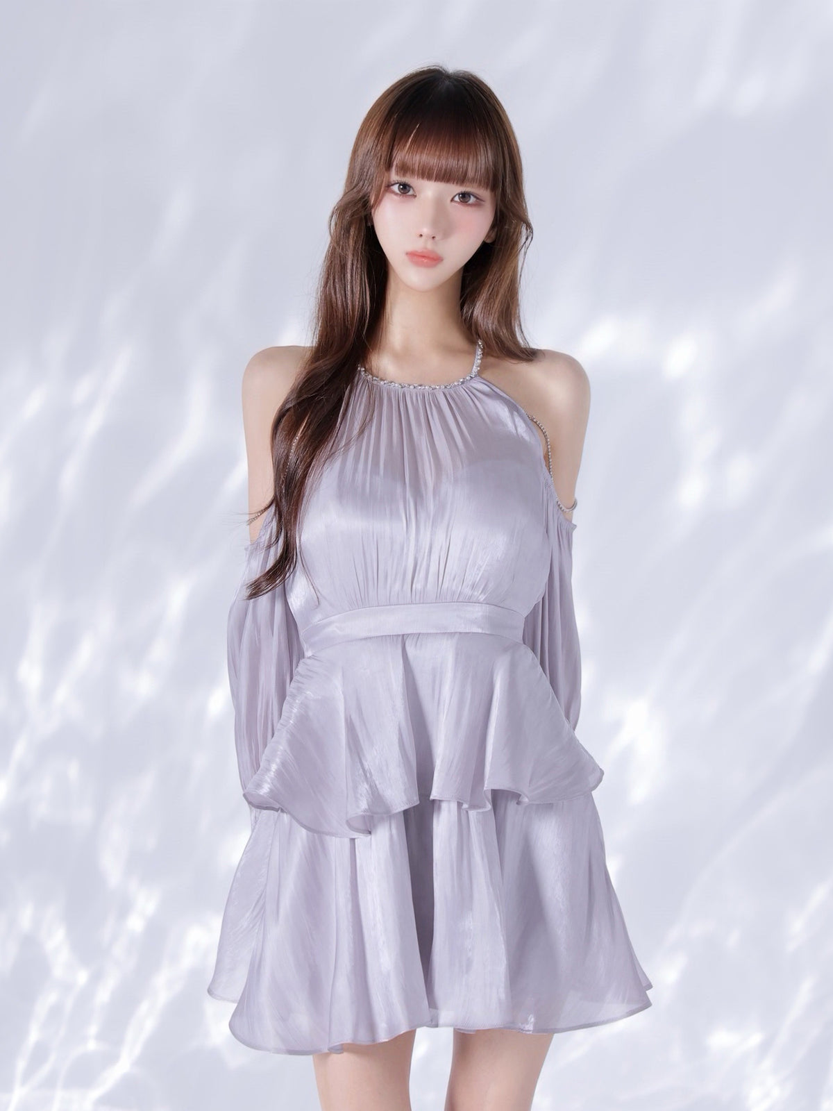 【予約】Gloss Lady Sleeve Dress  (anier5118)