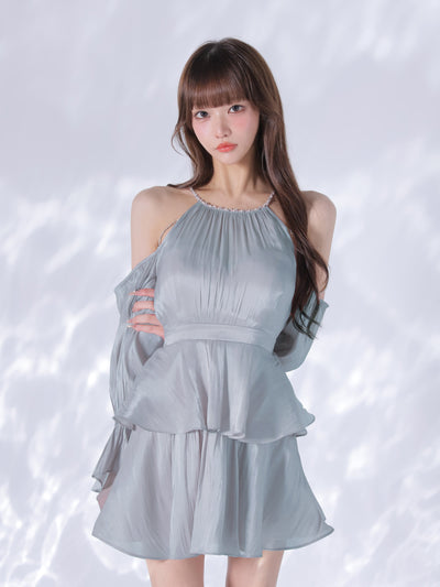 【予約】Gloss Lady Sleeve Dress  (anier5118)