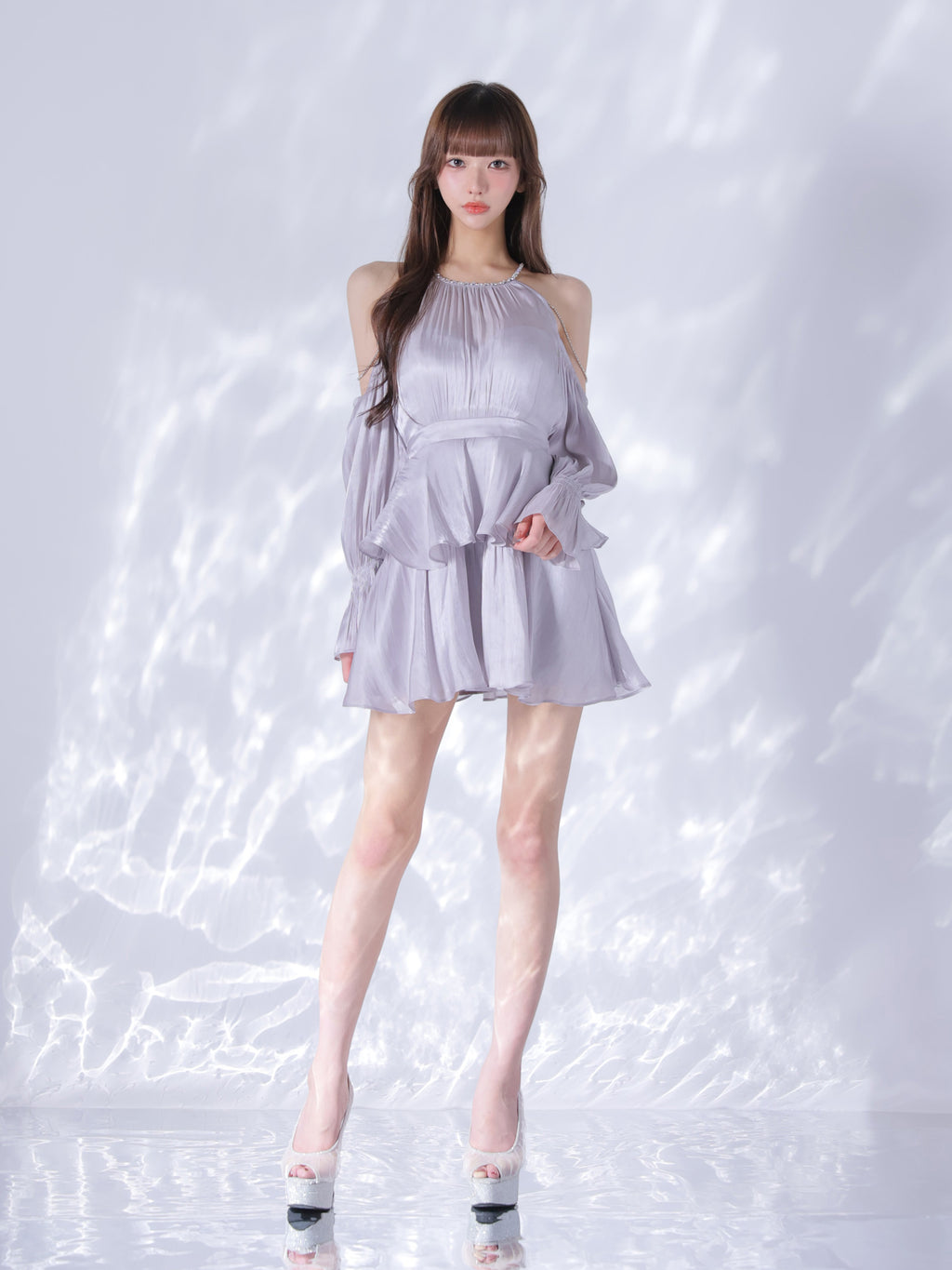 【予約】Gloss Lady Sleeve Dress  (anier5118)