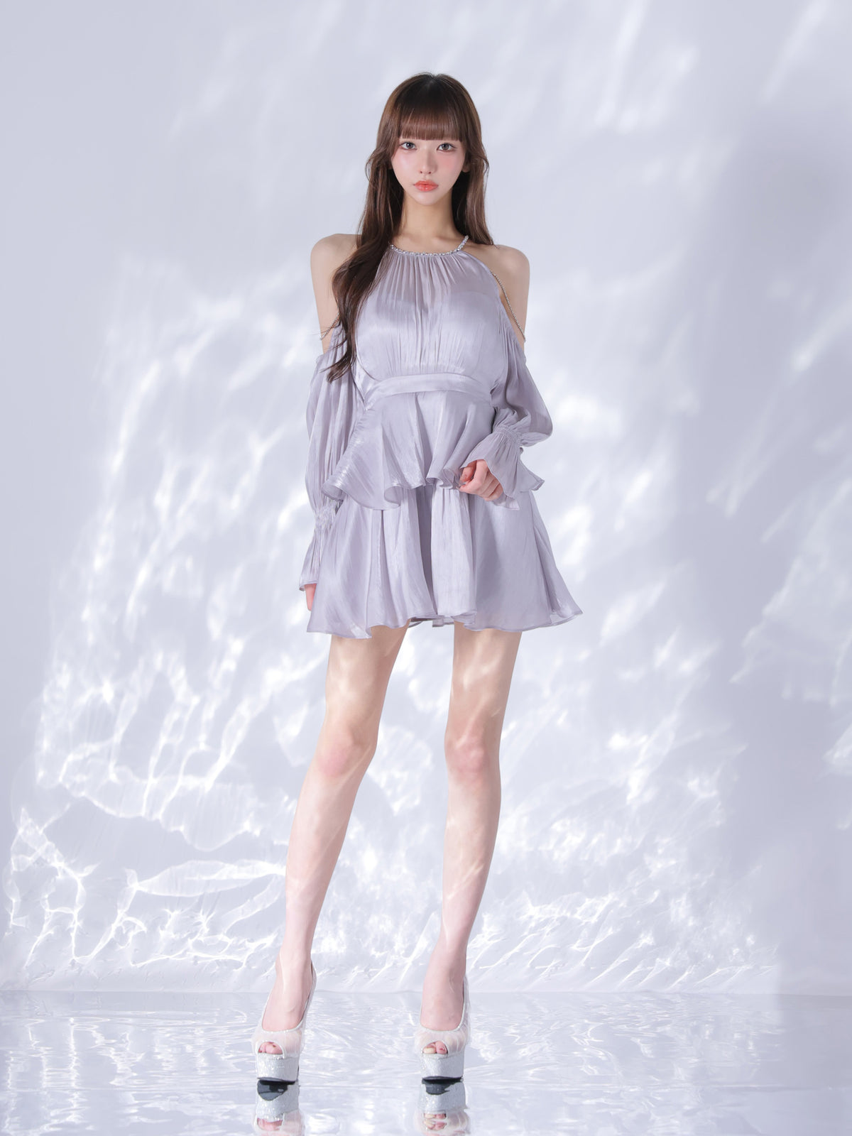 【予約】Gloss Lady Sleeve Dress  (anier5118)