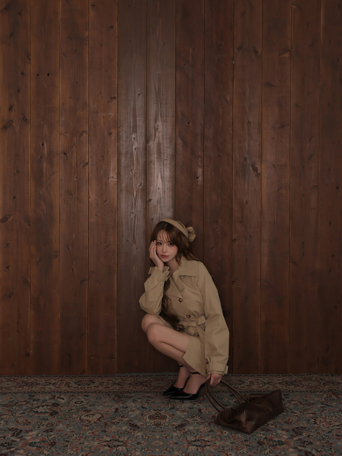【コート単品】Ruelle de brille short trench coat (brille5416)