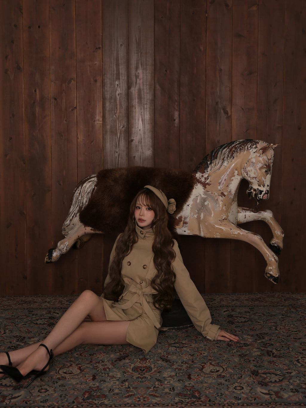 【コート単品】Ruelle de brille short trench coat (brille5416)