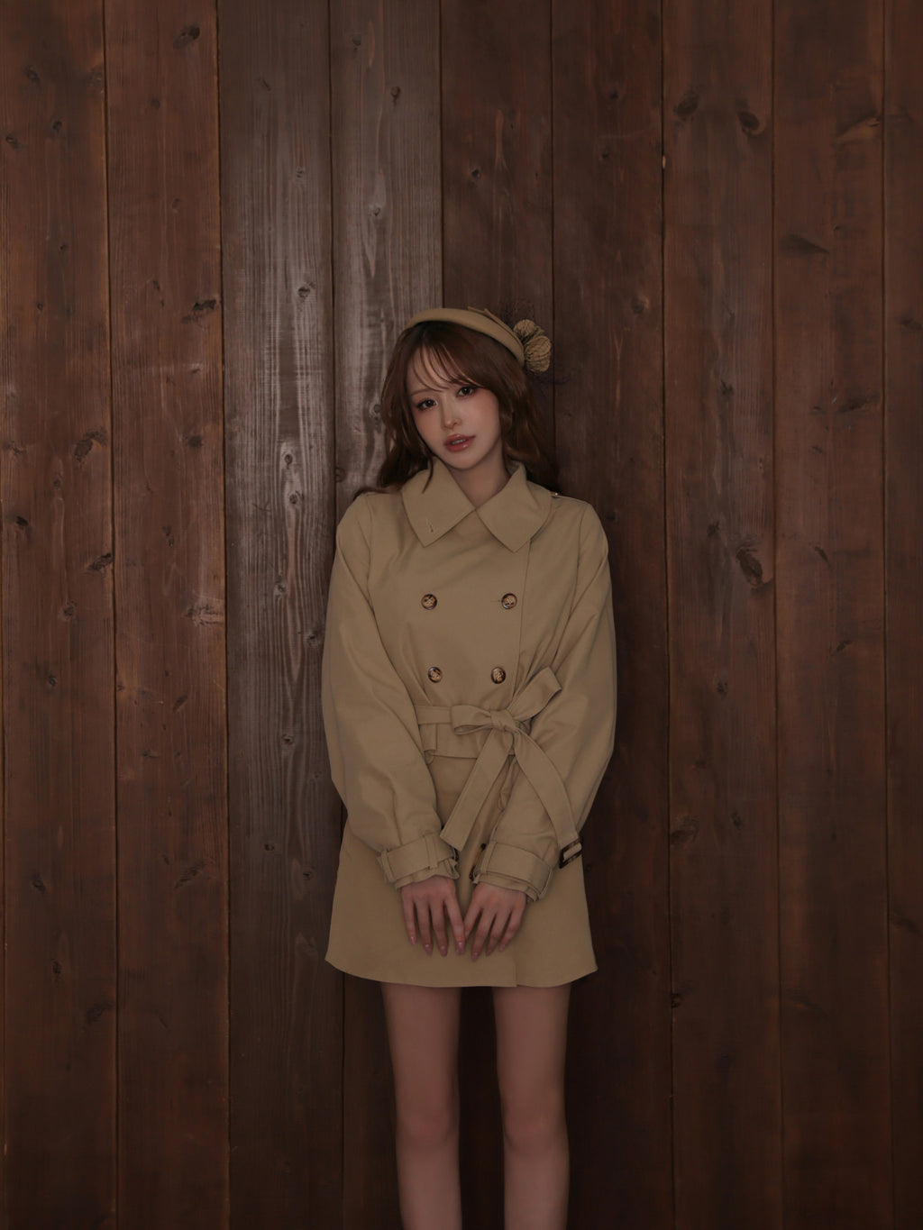 【コート単品】Ruelle de brille short trench coat (brille5416)