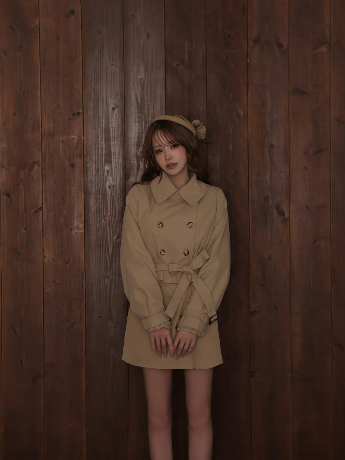 【コート単品】Ruelle de brille short trench coat (brille5416)
