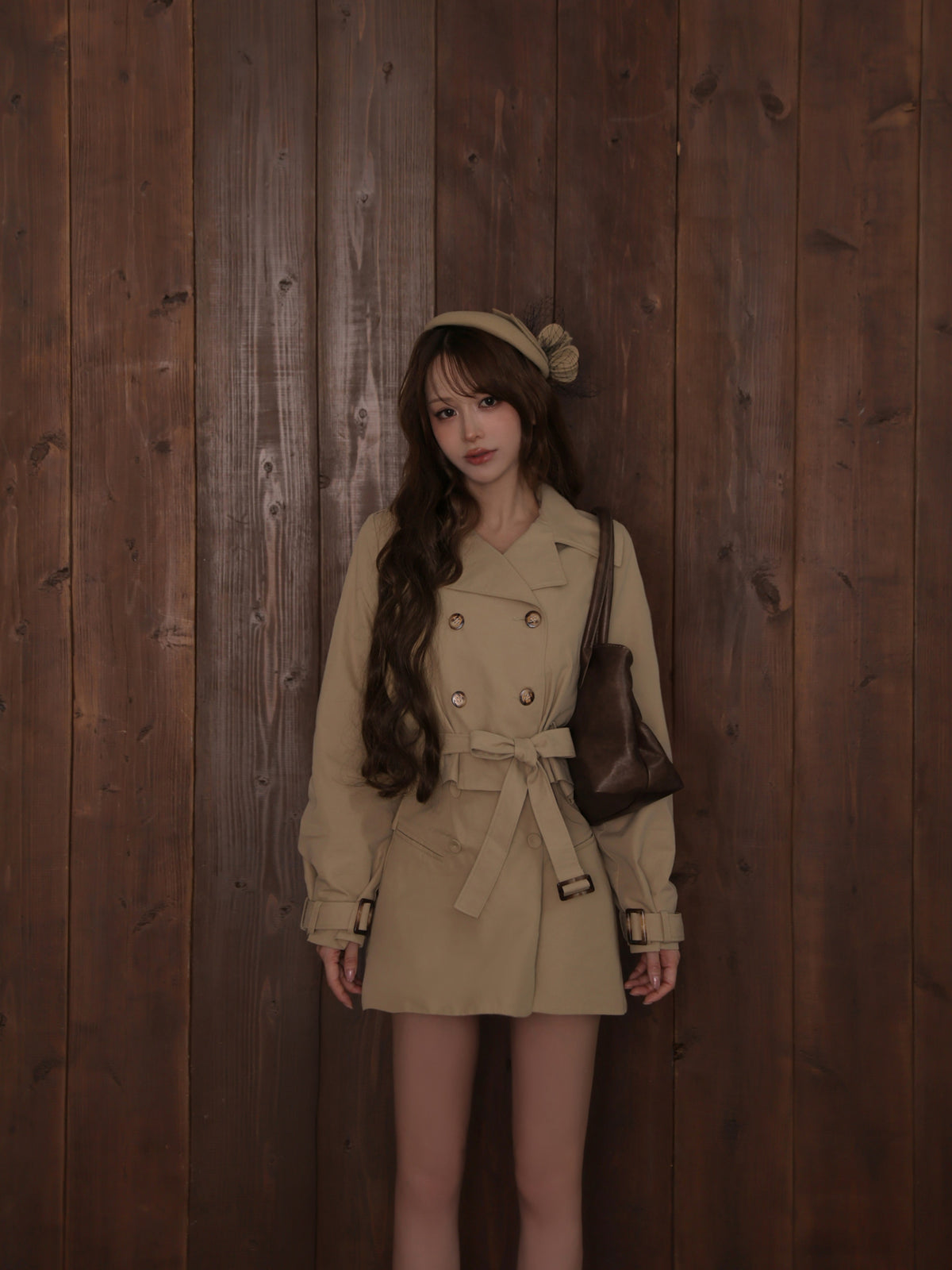 【コート単品】Ruelle de brille short trench coat (brille5416)