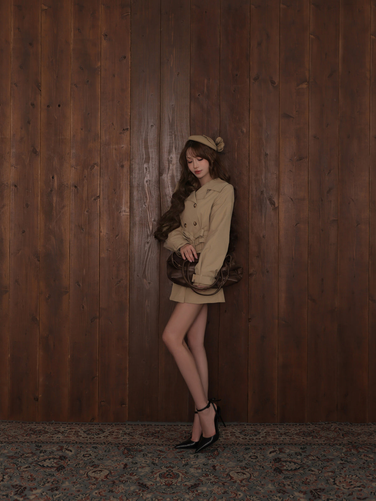 【コート単品】Ruelle de brille short trench coat (brille5416)