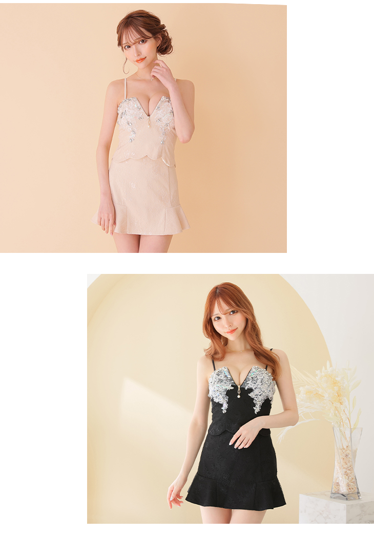 Pearl Bijou Two Piece Dress(anier4003)
